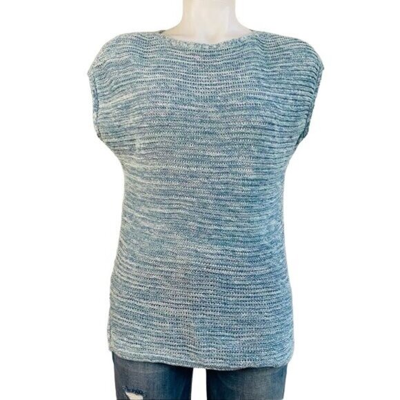 Old Navy Sweaters - Old Navy Blue Knit Comfy Cap Sleeve Sweater Top Size  XS